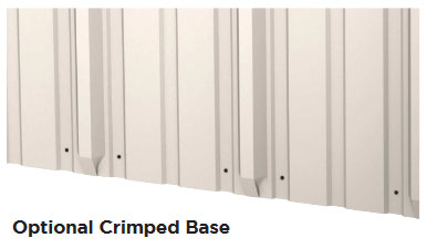 panel rib wall optional crimped base